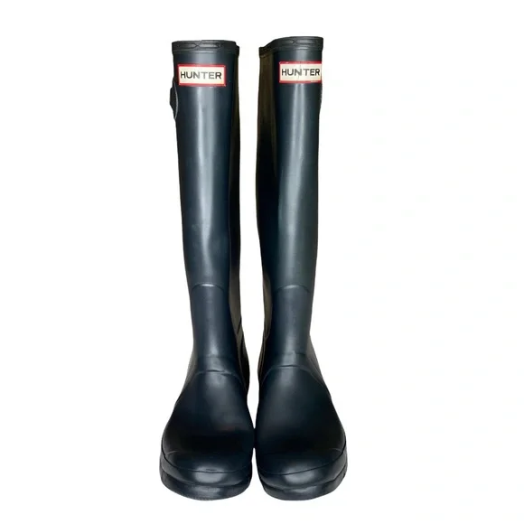 Hunter ♕ Original Iconic Tall Matte Wellington Wellies Boots ♕ Navy 8US / EU 39 - Picture 6 of 16